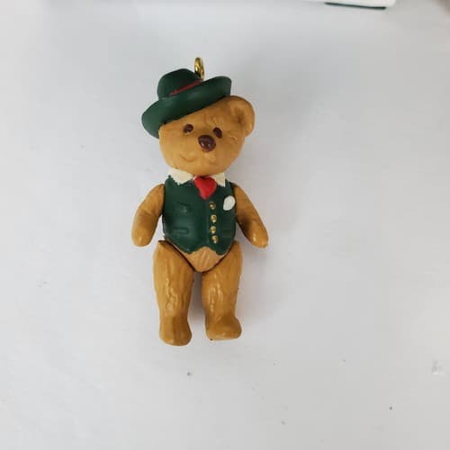 Vtg Lot 4 Hallmark Christmas Ornaments March Teddy Bears & Teddy Style Miniature - Thumbnail 2