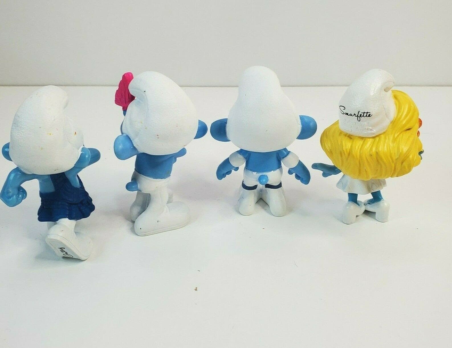 Lot of 4 Various Smurf Figurines McDonalds Happy Meal Toys 2011 PVC Peyo 3" Tall - Thumbnail 5