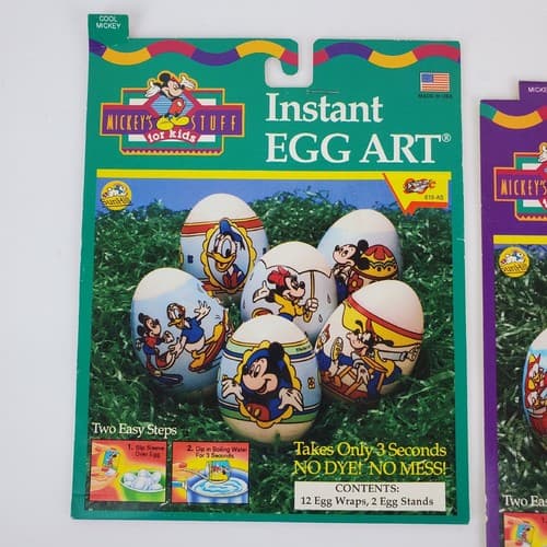 90s Disney Mickey's Stuff For Kids Instant Egg Art SunHill Made in USA Easter - Thumbnail 4