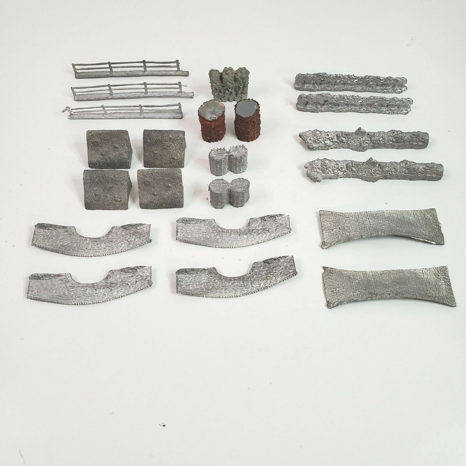 Vintage 1970's Custom Cast Metal Lead Molded Military Accessories Lot of 22