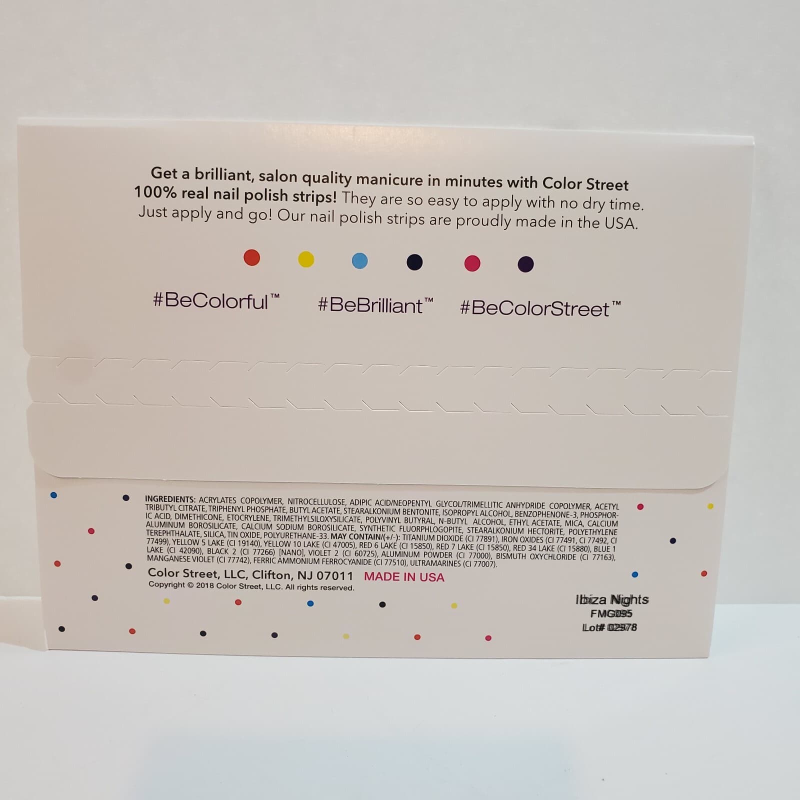 Color Street Nail Strips Ibiza Nights 100% Real Nail Polish Glitter RETIRED NEW - Thumbnail 3