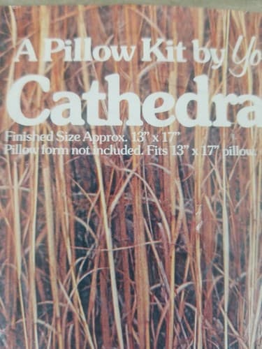 Vintage Yours Truly Cathedral Window Pillow Kit 13" x 17" Fabric Lace 1977 NOS - Thumbnail 3