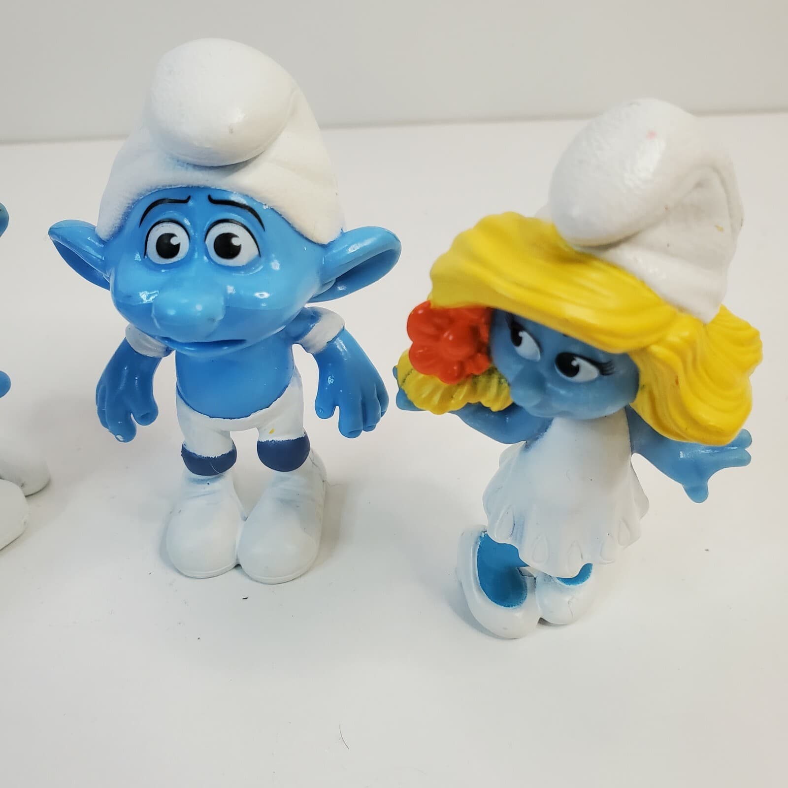 Lot of 4 Various Smurf Figurines McDonalds Happy Meal Toys 2011 PVC Peyo 3" Tall - Thumbnail 4