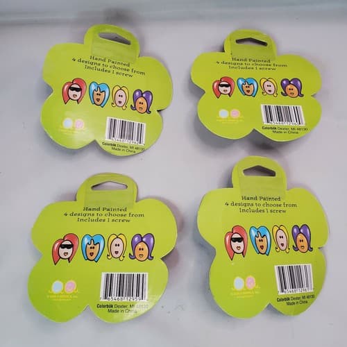 2 GRRRLS Dresser Drawer Knobs (4) Hand Painted Girl Face Teen Decor Fashion New - Thumbnail 7