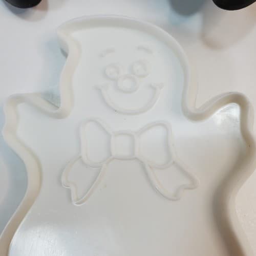 Vtg Current Inc Plastic White Ghost Black Bat Halloween Cookie Cutters Taiwan - Thumbnail 2