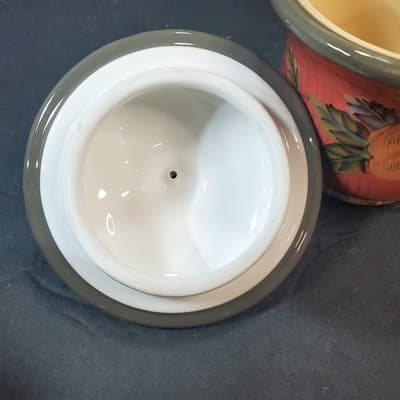 Tracy Porter The Octavia Hill Collection Sugar Bowl Jar w/Lid Fruit Leaves Fall - Thumbnail 3