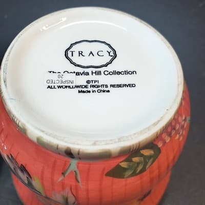 Tracy Porter The Octavia Hill Collection Sugar Bowl Jar w/Lid Fruit Leaves Fall - Thumbnail 7