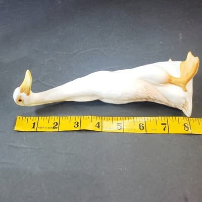 Vintage White Ceramic Long Neck Duck Duckling Goose Bird Figurine 8" Tall - Thumbnail 8