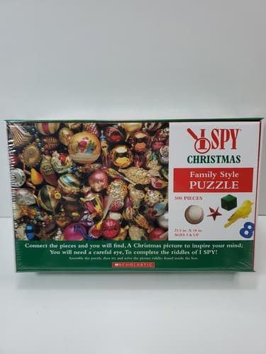 Scholastic I Spy Christmas Puzzle 500 Pieces Ornaments Colorful 23.5 x 18 in. - Thumbnail 4
