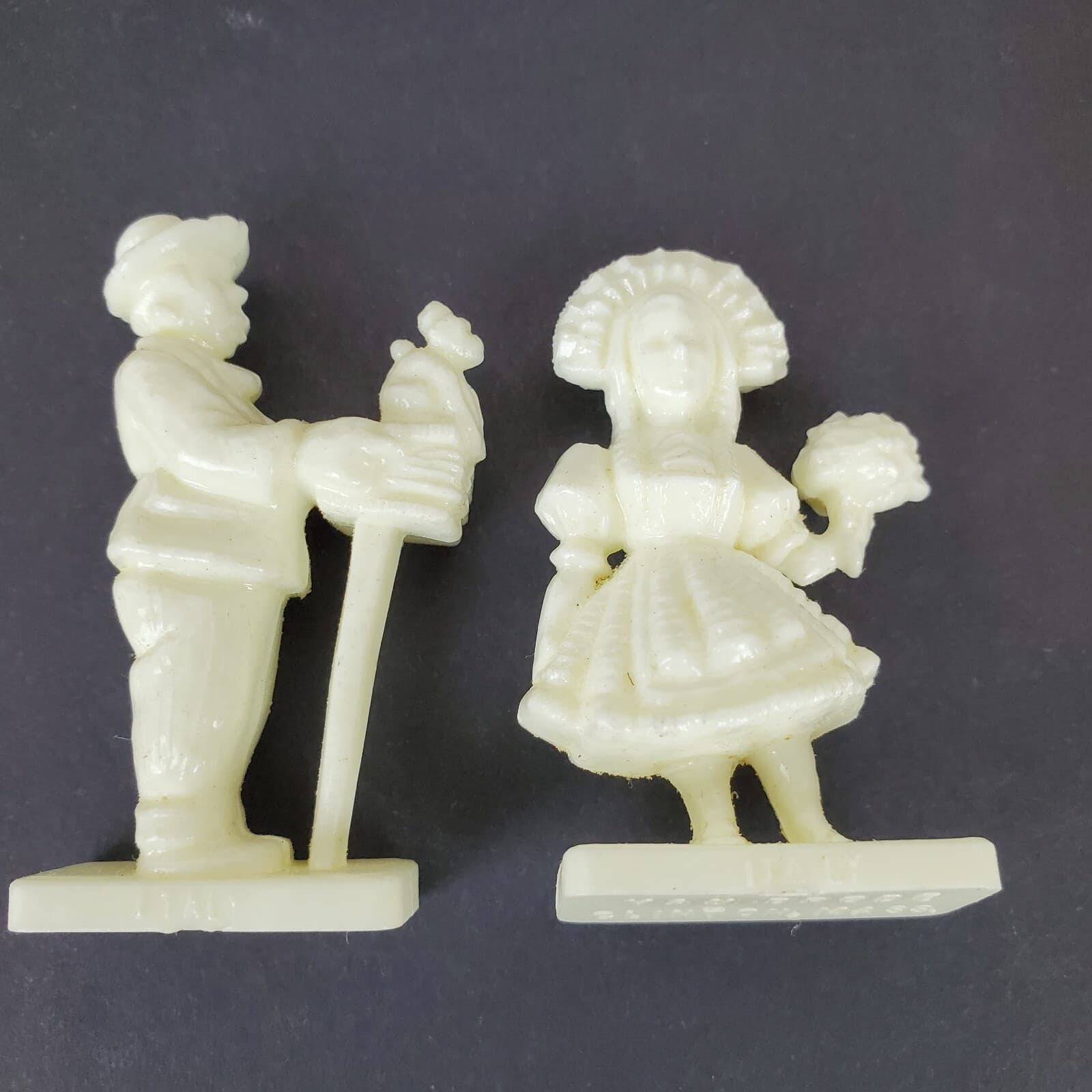 4 Vtg Van Brode Co. Figures Around The World Spanish Italy Cereal Premiums 2" - Thumbnail 4