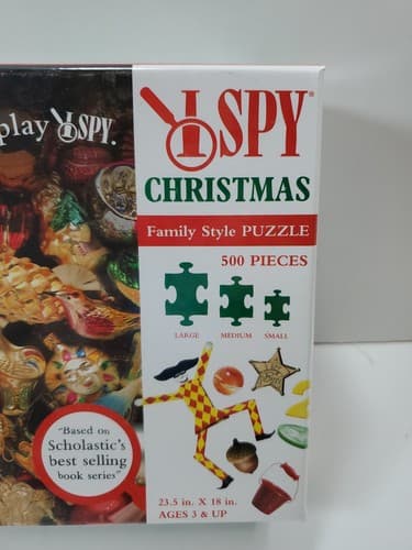 Scholastic I Spy Christmas Puzzle 500 Pieces Ornaments Colorful 23.5 x 18 in. - Thumbnail 3