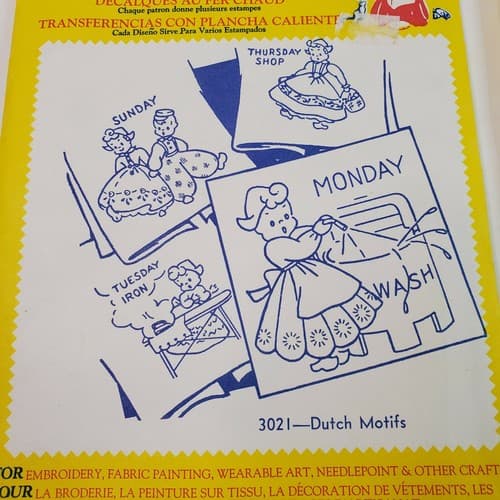 LOT of 4 Aunt Martha's Hot Iron Transfers 3735, 3021, 3216 & 3597 Open Unused - Thumbnail 2