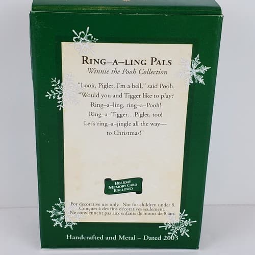 Winnie the Pooh Hallmark Keepsake Ornament Ring a Ling Pals 2003 Piglet Tigger - Thumbnail 8
