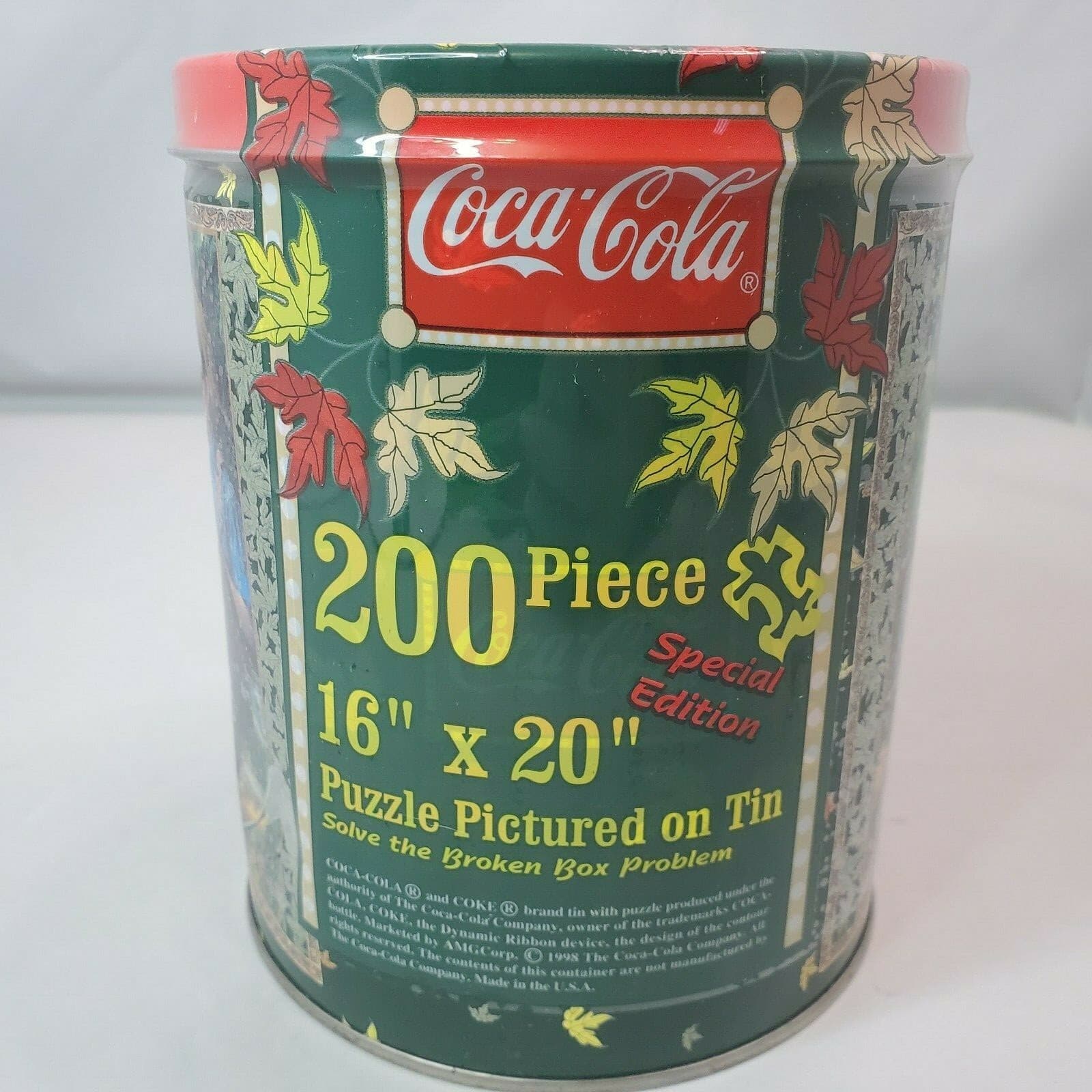 Coca Cola Special Edition 200 Pc Puzzle in Collector Tin, Puzzle 16" x 20" New - Thumbnail 2