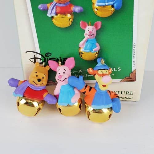 Winnie the Pooh Hallmark Keepsake Ornament Ring a Ling Pals 2003 Piglet Tigger - Thumbnail 2