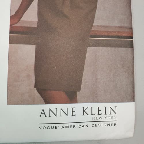 Vogue Sewing Pattern V1025 Anne Klein New York Misses Dress Uncut AA 6-12 - Thumbnail 2