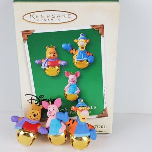 Winnie the Pooh Hallmark Keepsake Ornament Ring a Ling Pals 2003 Piglet Tigger - Thumbnail 4