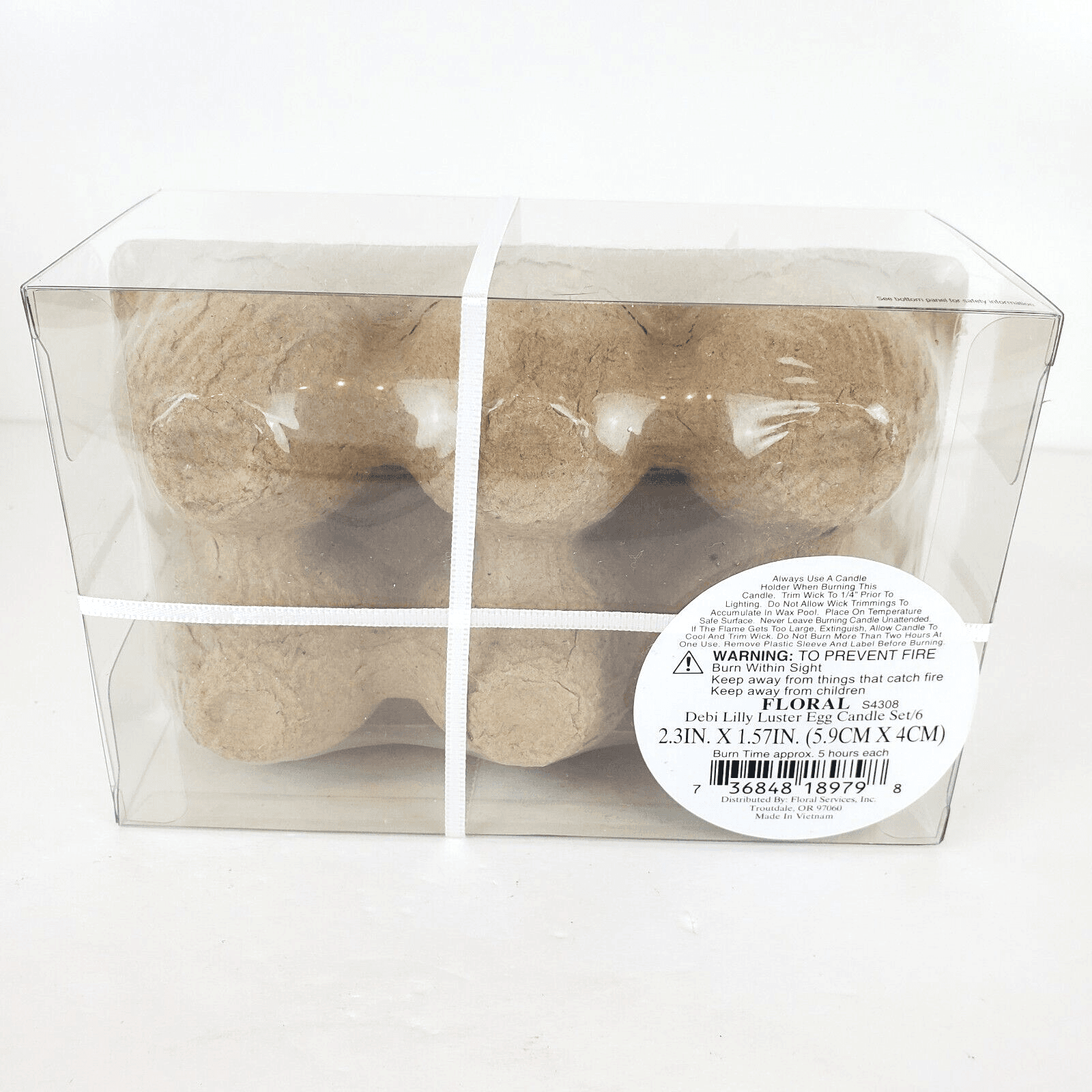 6 pk Debi Lilly Luster Easter Egg Candle Boxed Set Unscented Pastel & Gold Color - Thumbnail 5
