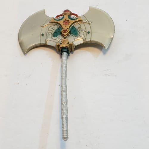 MOTU 200x He Man BATTLE AXE Ax Master of the Universe Gray Weapon Accessory Part - Thumbnail 4