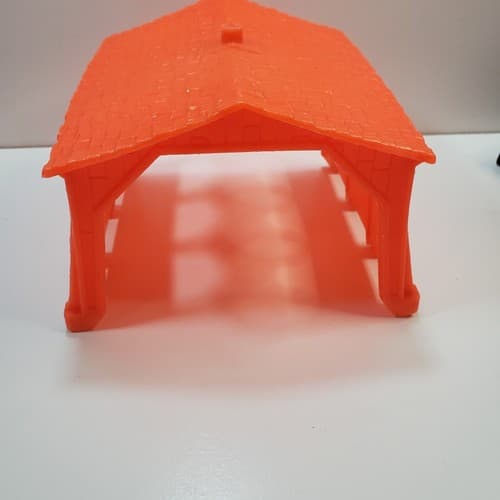 Vtg 1973 Mattel Preschool Putt Putt Train Buildings Replacement Covered Bridge - Thumbnail 3
