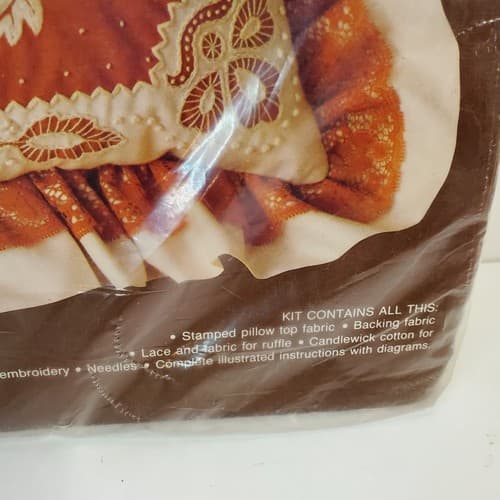 Vtg 1984 Paragon Knotty Owl Chainstitching Plus Embroidery Pillow Kit #1047 NOS - Thumbnail 5