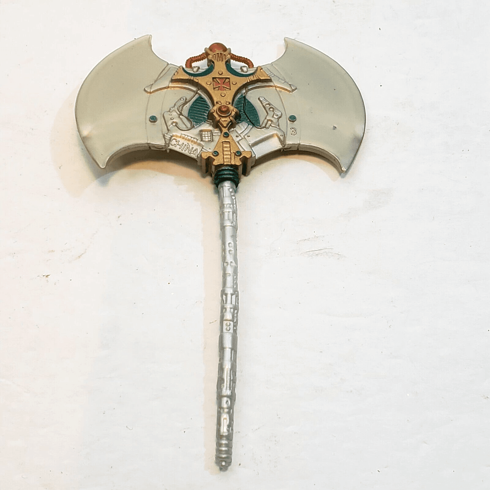 MOTU 200x He Man BATTLE AXE Ax Master of the Universe Gray Weapon Accessory Part