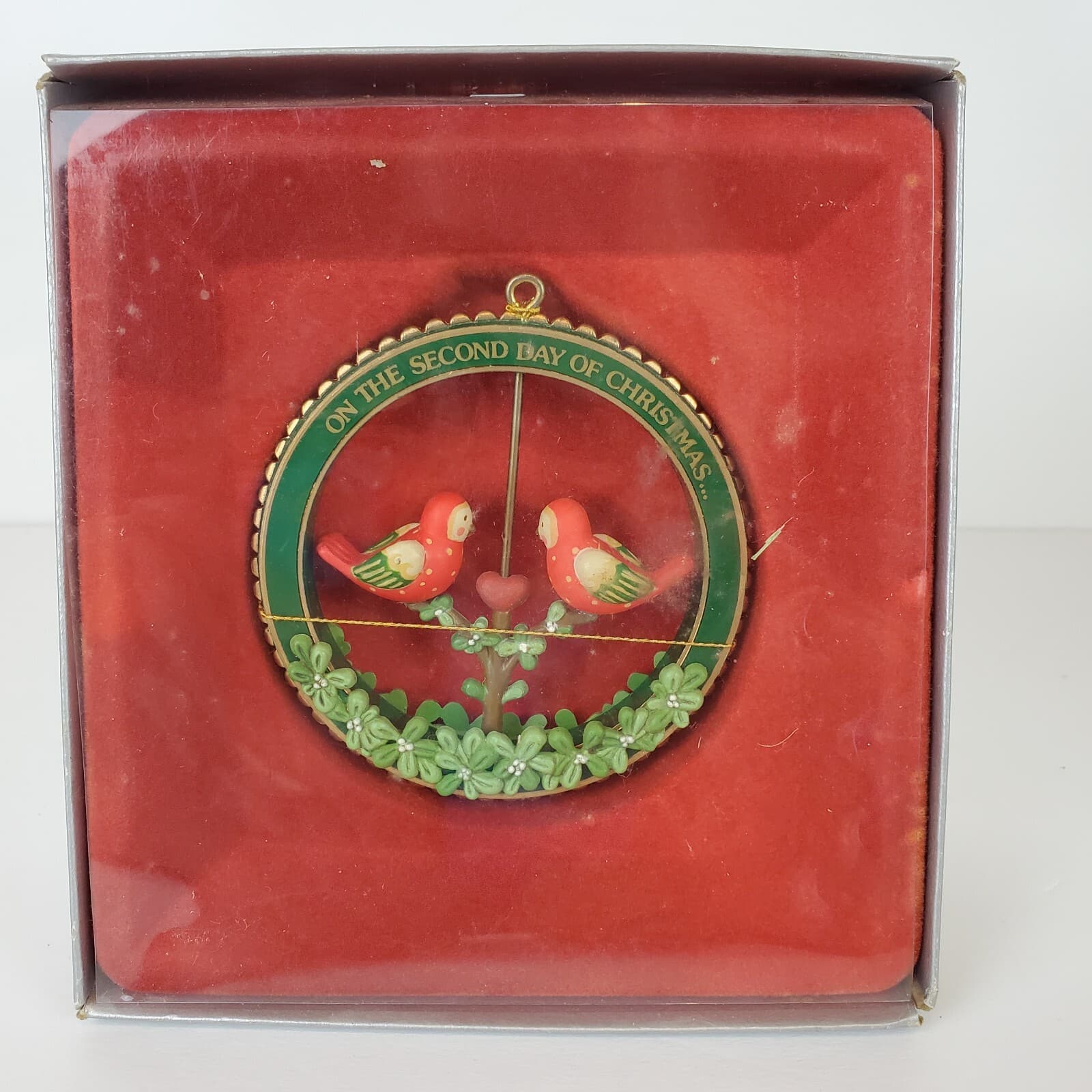 Vintage Enesco Treasury Ornaments 1987 Two Turtle Doves Twelve Days Of Christmas - Thumbnail 3