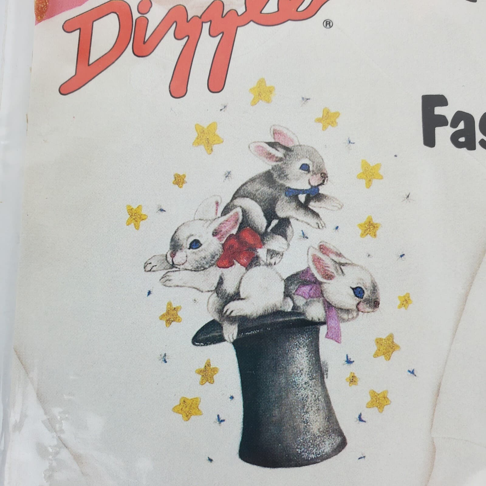 Vintage Dizzle Magic Bunnies Show Pre-Shaded Mini Iron-On Fashion Transfer USA - Thumbnail 2