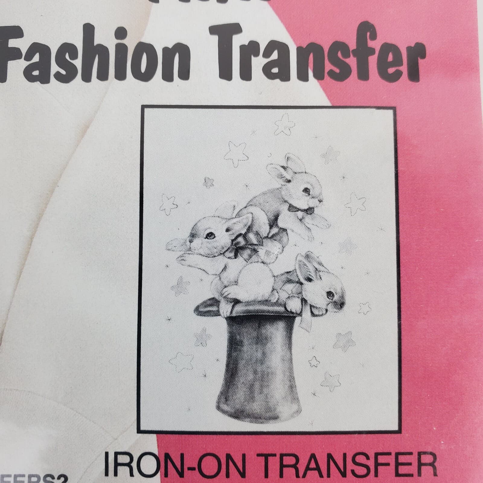 Vintage Dizzle Magic Bunnies Show Pre-Shaded Mini Iron-On Fashion Transfer USA - Thumbnail 3