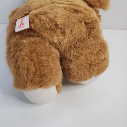 Vintage Fun World Christmas Santa Hat Dog Holding Wreath Plush Stuffed 10” - Thumbnail 4