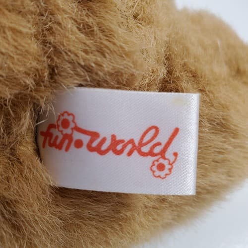 Vintage Fun World Christmas Santa Hat Dog Holding Wreath Plush Stuffed 10” - Thumbnail 5