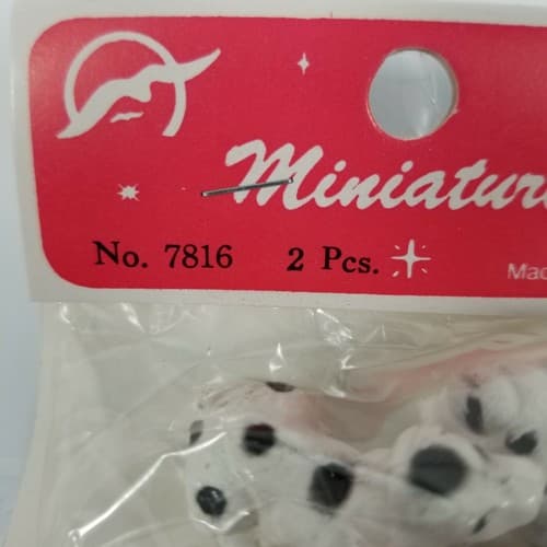 Vintage Miniature Hard Plastic Dalmation Dogs Figurines Dollhouse Crafts - Thumbnail 6