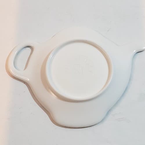 Melamine Tea Bag Holder Sea Shells and Flowers Made in Italy Teapot Shape - Thumbnail 3