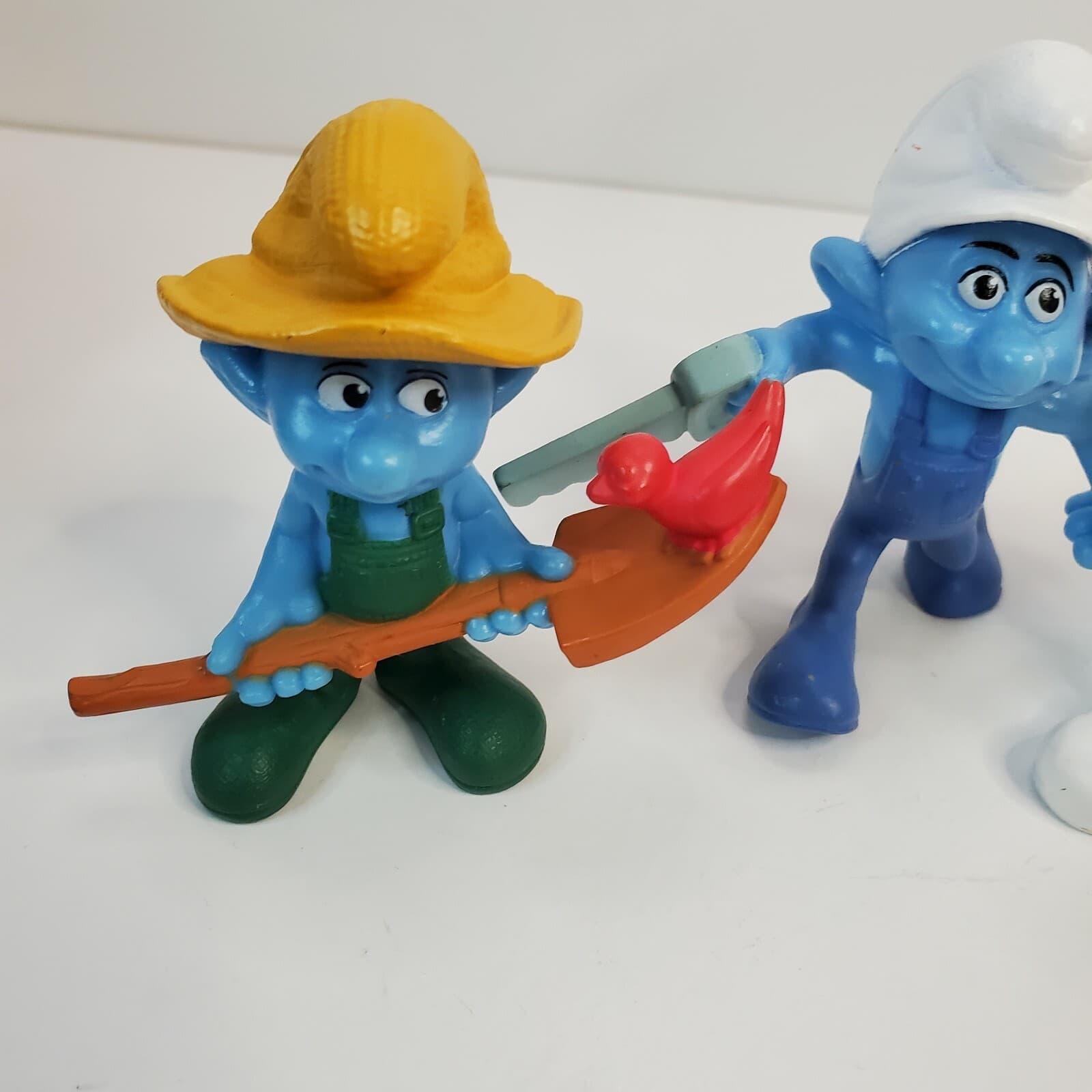 Lot of 4 Various Smurf Figurines McDonalds Happy Meal Toys 2011 PVC Peyo 3" Papa - Thumbnail 2