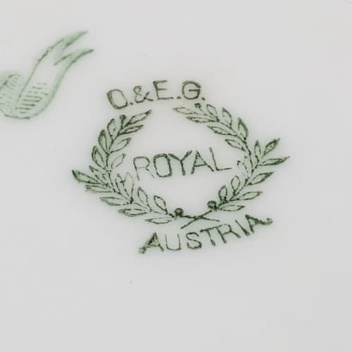 Vintage O & E.G. Royal Austria Porcelain Hand Painted Floral 6 inch Plate - Thumbnail 7