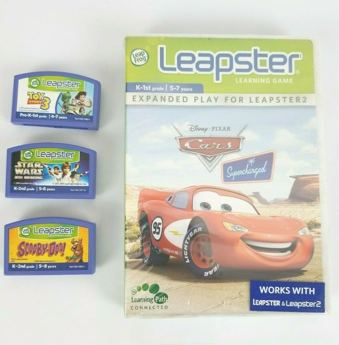 Leap Frog Leapster Lot of 4 games 3 Cartridges Only and 1 NEW Sealed Age 4 - 8