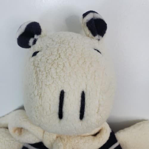 Pampolino Zebra Hippopotamus Striped Lovey Plush Security Blanket Stuffed Animal - Thumbnail 2