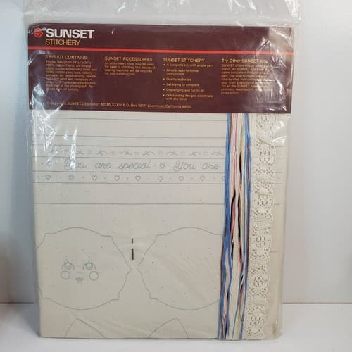Vtg Sunset Stitchery Sarah Doll & Dress Kit 12" doll 15" Dress 2866 NOS Craft - Thumbnail 5