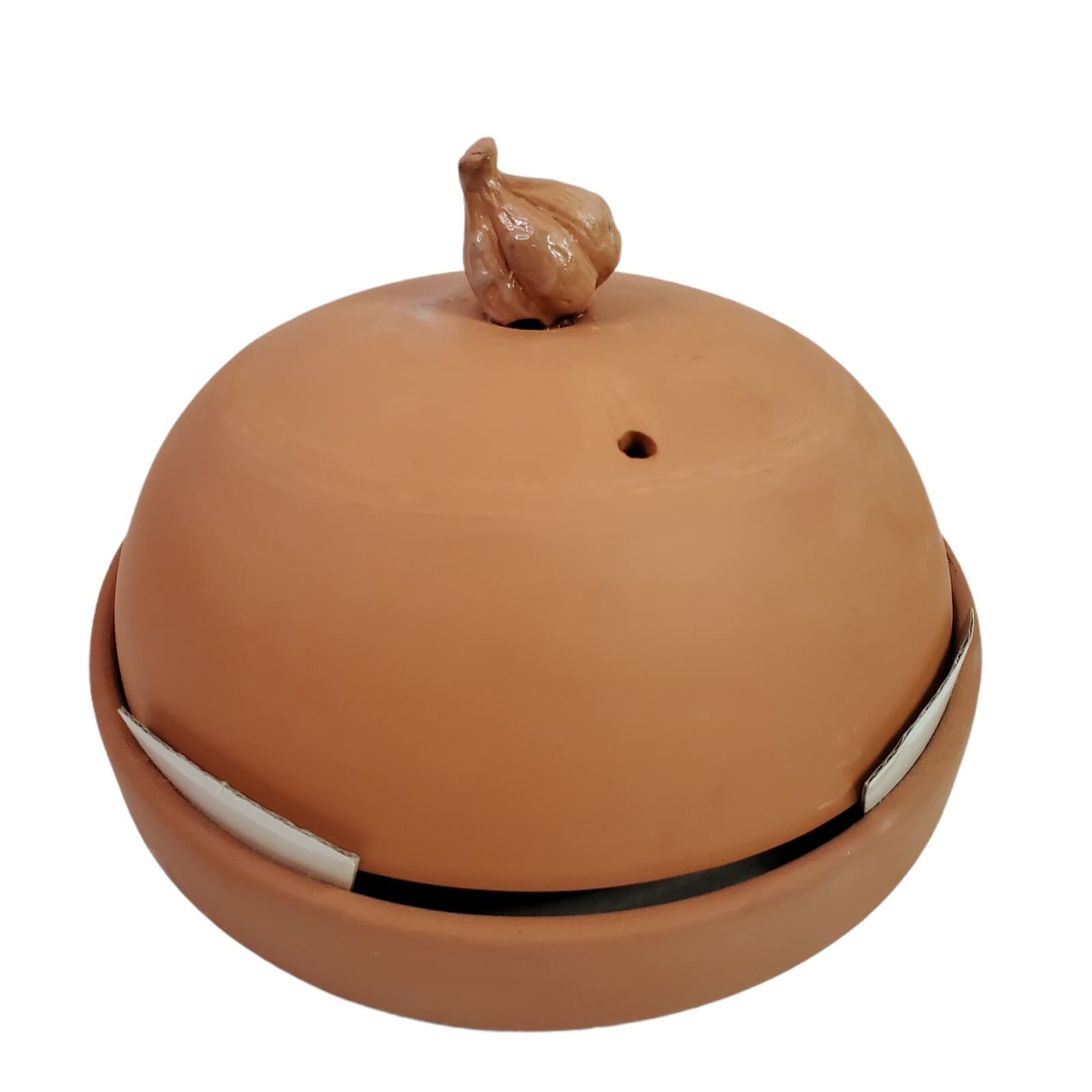 Retro Himark Deluxe Garlic Terra Cotta Clay Oven Roaster Made in Portugal 8"