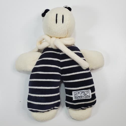 Pampolino Zebra Hippopotamus Striped Lovey Plush Security Blanket Stuffed Animal