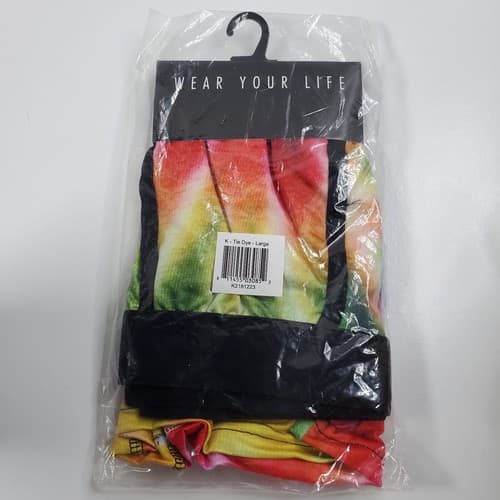 Wear Your Life Novelty Boxers Sz L Men's Under Wear Tie Dye Psychedelic NEW GIFT