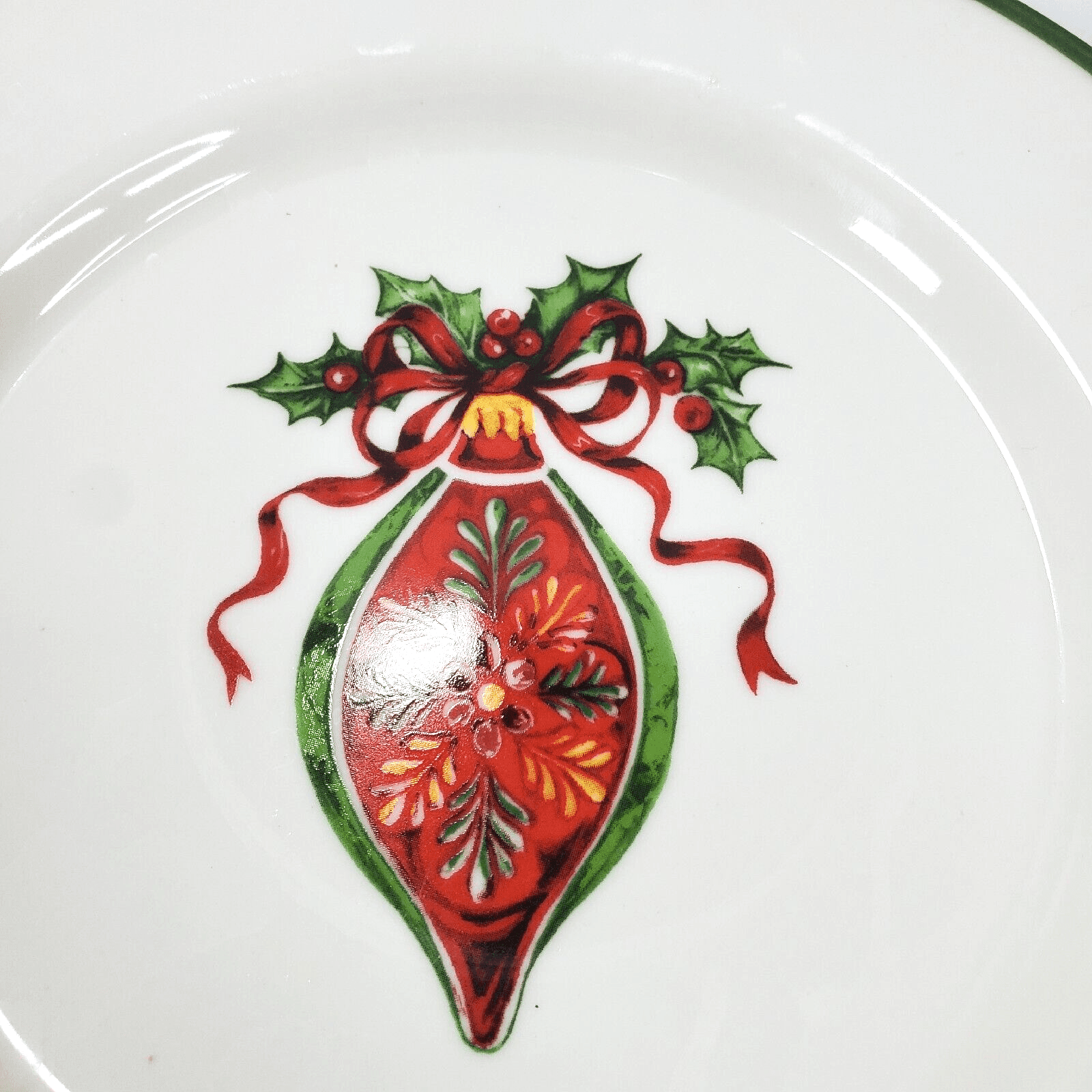 Christopher Radko Traditions Holiday Celebrations 2 Salad Bread Plates 8 1/4" - Thumbnail 3