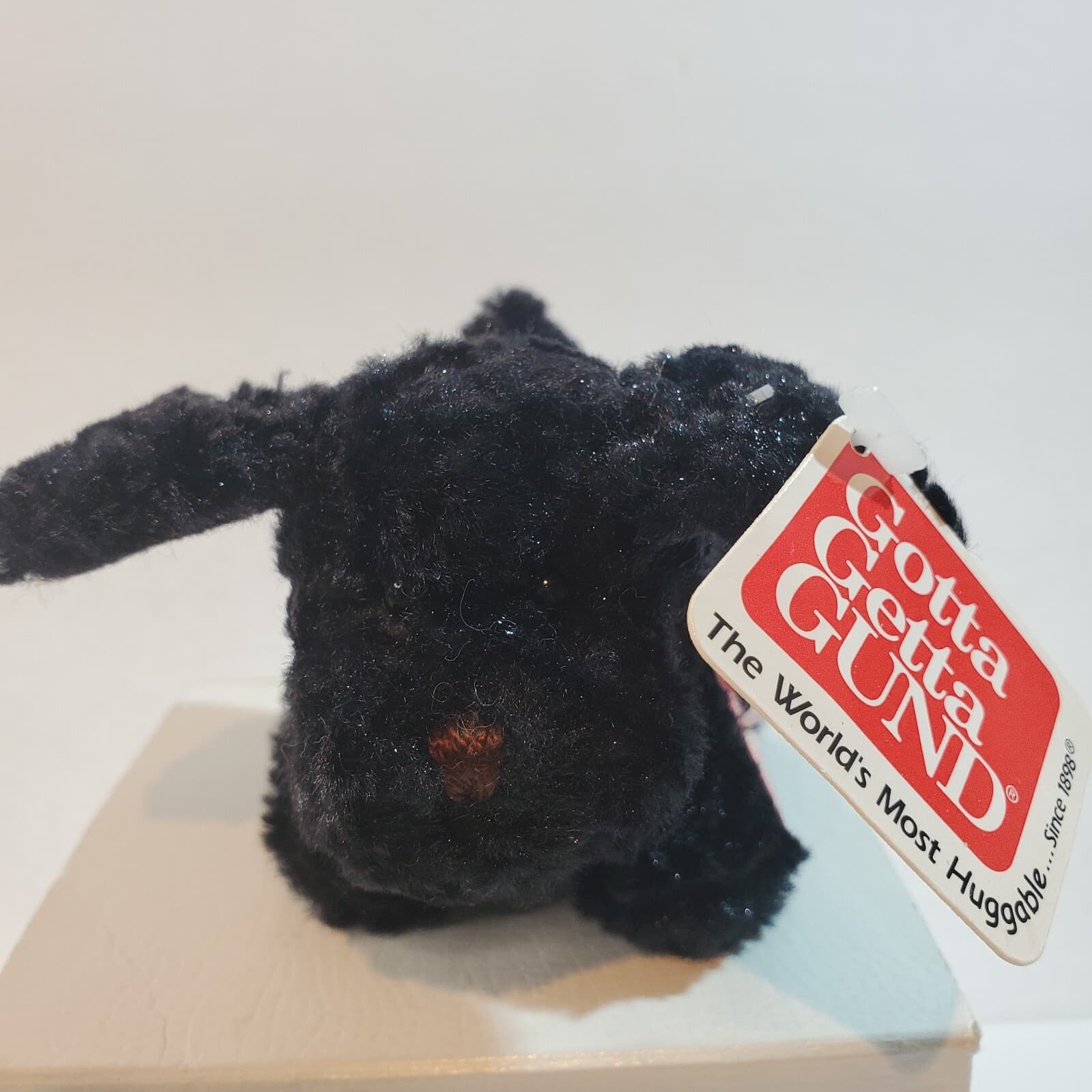 Vintage Gund My Name is Tuff Stuff 13022 Mini Plush Toy Dog 4" L Barks SEE VIDEO - Thumbnail 3