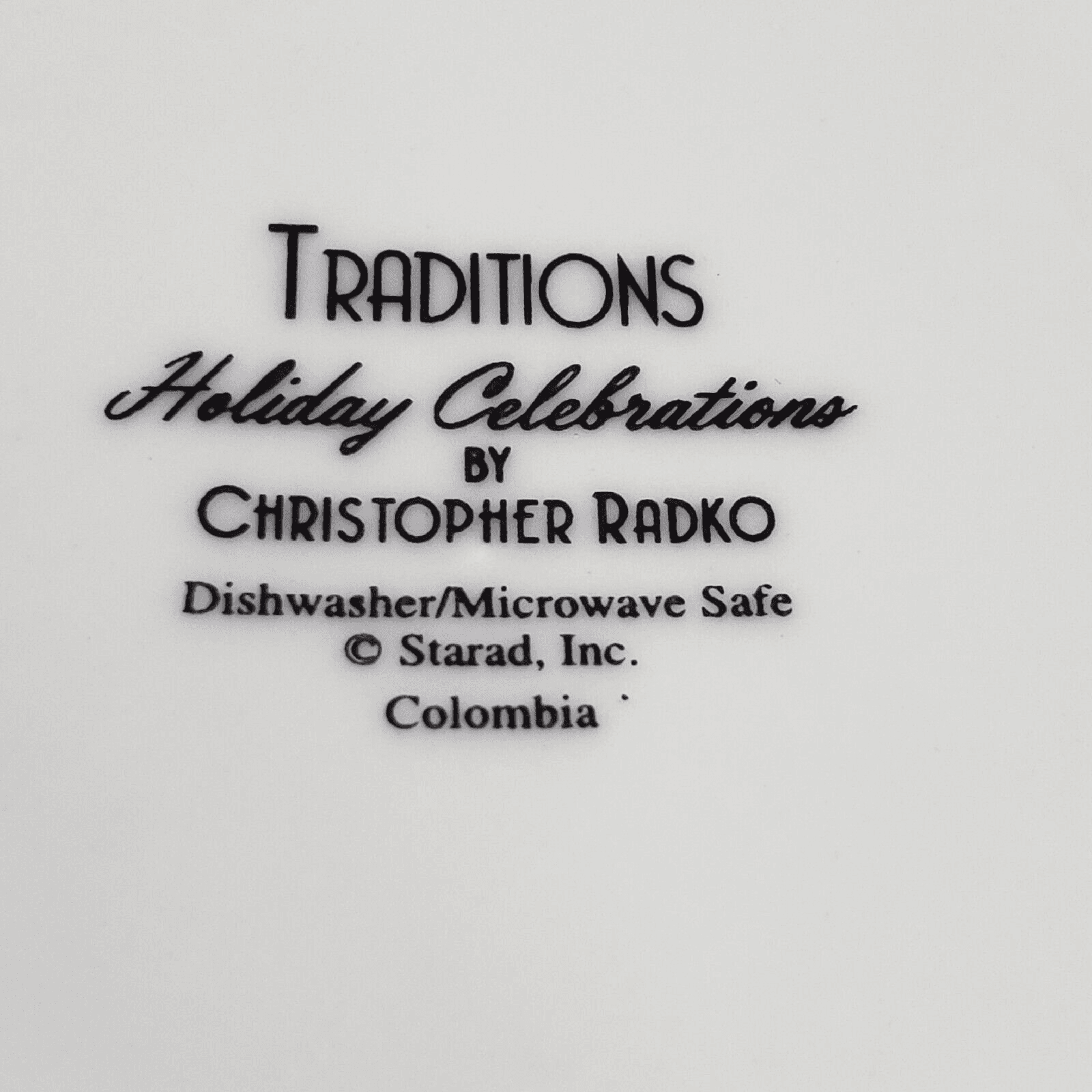 Christopher Radko Traditions Holiday Celebrations 2 Salad Bread Plates 8 1/4" - Thumbnail 5