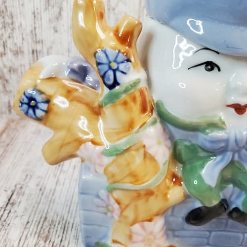 FEITX Humpty Dumpty Teapot Glazed Ceramic Children's Nursery Rhyme Decor - Thumbnail 3