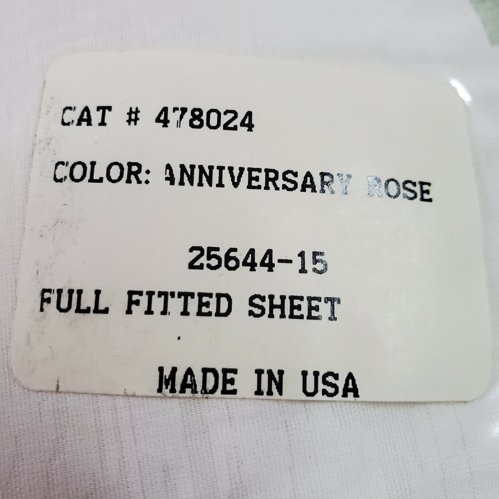 Vtg Jessica McClintock Anniversary Rose Egyptian Cotton Full Fitted Sheet NOS - Thumbnail 9
