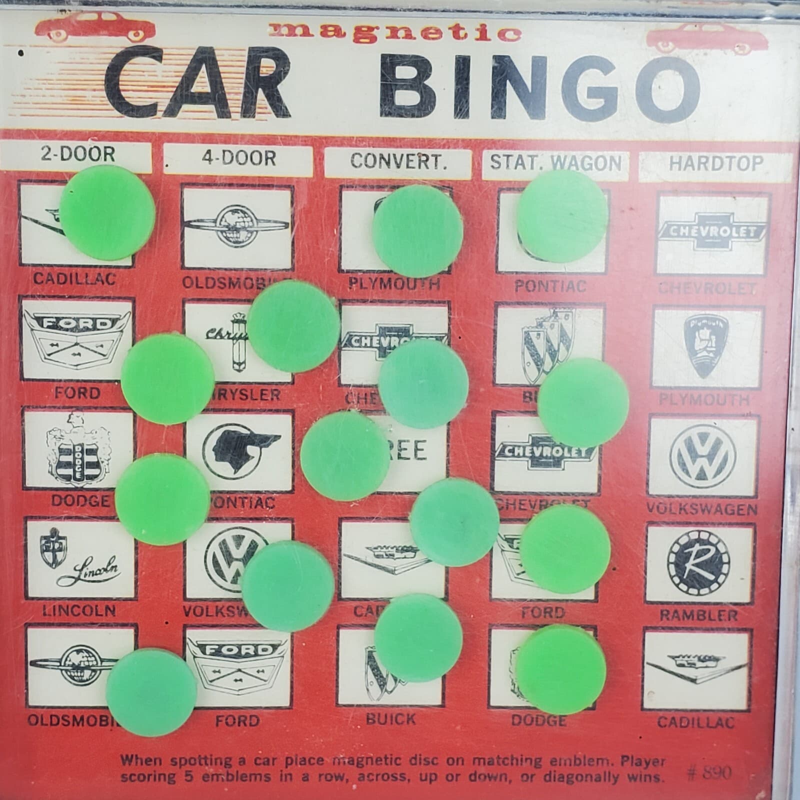 Vintage Cathay Magnetic Travel Game Car Bingo Made in Hong Kong HTF - Thumbnail 4