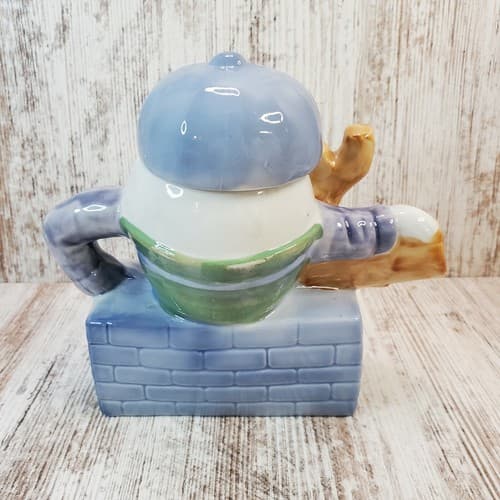 FEITX Humpty Dumpty Teapot Glazed Ceramic Children's Nursery Rhyme Decor - Thumbnail 5