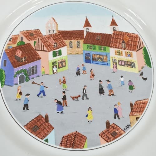 Villeroy & Boch Porcelain Design Naif Laplau Salad Plate #4 Old Village Square - Thumbnail 2