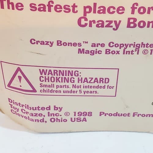 Vintage 1998 Toy Craze Inc Crazy Bones Bone Cage Green Keychain in Package - Thumbnail 5